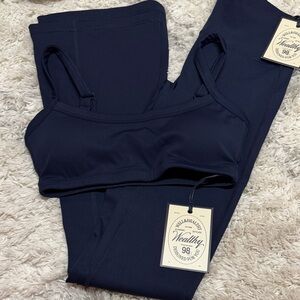 Ladies Navy Seamless Sports Bra - Active